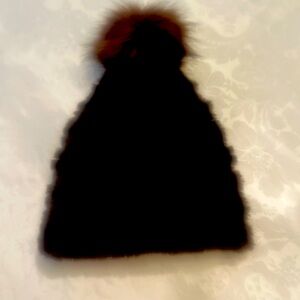 Pom Pom Hat Dark Brown
